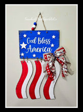Load image into Gallery viewer, 19" x 11.5" 4-Piece Flag Door Hanger Wood Cutout