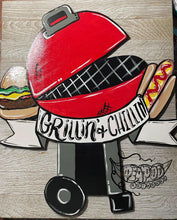 Load image into Gallery viewer, 19" x 17" BBQ Grill Door Hanger Wood Craft Blank