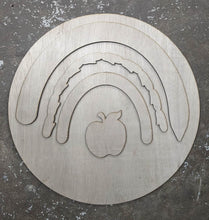 Load image into Gallery viewer, 19" Layered Back To School Rainbow Door Hanger Wood Cutout