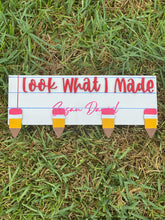 Load image into Gallery viewer, 18" x 6" Look What I Made Door Hanger Wood Cutout