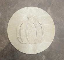 Load image into Gallery viewer, 11.5" Slotted Pumpkin For Rounds Wood Cutouts