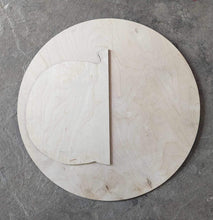 Load image into Gallery viewer, 12" Half Pumpkin For 19" Rounds Wood Cutouts