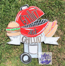 Load image into Gallery viewer, 19" x 17" BBQ Grill Door Hanger Wood Craft Blank