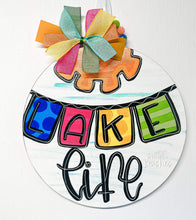 Load image into Gallery viewer, 15” Circle Round Door Hanger Wood Craft Blank