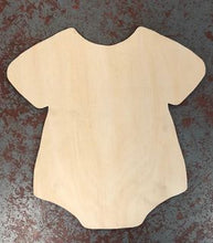 Load image into Gallery viewer, 15" x 14.5" Baby Onesie Wood Cutout
