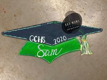 Load image into Gallery viewer, 24" x 10" Chunky Graduation Cap Door Hanger Wood Craft Blank