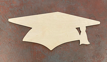 Load image into Gallery viewer, 24" x 10" Chunky Graduation Cap Door Hanger Wood Craft Blank