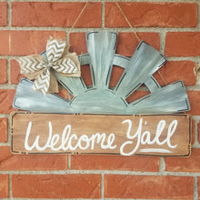 Load image into Gallery viewer, 19" Half Windmill Door Hanger Wood Craft Blank