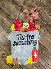 Load image into Gallery viewer, 20” South Louisiana Boiling Pot with Crawfish Door Hanger Wood Craft Blank