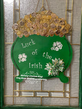 Load image into Gallery viewer, 19” Witch Cauldron or Pot Of Gold Wood Door Hanger Craft Blank