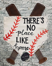 Load image into Gallery viewer, 22” x 16.5” Home Base With Bats Door Hanger Wood Cutout