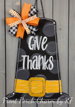 Load image into Gallery viewer, 18" Pilgrim Hat Door Hanger Wood Cutout