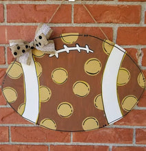 Load image into Gallery viewer, 22" Football Wood Door Hanger Wood Cutout