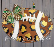 Load image into Gallery viewer, 22" Football Wood Door Hanger Wood Cutout