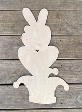 Load image into Gallery viewer, 22” x 12” Peace Love Mardi Gras Door Hanger Wood Craft Blank