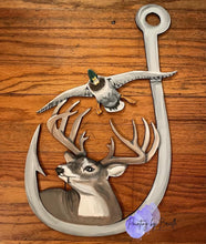 Load image into Gallery viewer, 19" x 11.5" Hook Duck Deer Door Hanger Wood Craft Blank