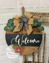 Load image into Gallery viewer, 15” Circle Round Door Hanger Wood Craft Blank