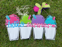 Load image into Gallery viewer, 22” x 11” Snowball Quad-Piece Door Hanger Wood Craft Blank