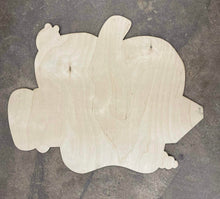 Load image into Gallery viewer, 20" x 16" Apple With Worm And Pencil Door Hanger Wood Cutout