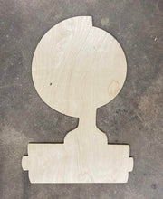 Load image into Gallery viewer, 19" x 12.6" Globe Door Hanger Wood Cutout