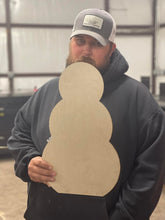 Load image into Gallery viewer, 10 pack 19” Reversible Snowman/Stacked Pumpkins Door Hanger Craft Blanks