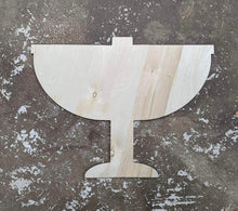 Load image into Gallery viewer, 19" x 14.5" Menorah Without Candles Door Hanger Wood Cutout