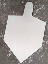 Load image into Gallery viewer, 20" x 14" Dreidel Door Hanger Wood Cutout