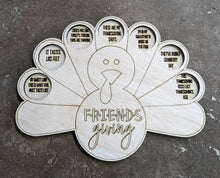 Load image into Gallery viewer, 11" x 9" Friends Giving Shot Board Wood Cutout