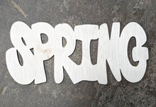 Load image into Gallery viewer, 12" x 5.5" Spring Word Door Hanger Wood Craft Blank