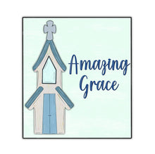 Load image into Gallery viewer, 19" x 8" Skinny Church With 20" x 16" Rectangle Set Door Hanger Wood Craft Blank