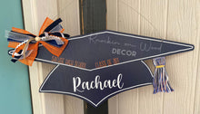 Load image into Gallery viewer, 24" x 10" Chunky Graduation Cap Door Hanger Wood Craft Blank