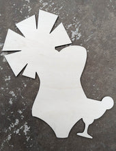 Load image into Gallery viewer, 19" x 16" Margarita Swimsuit Tri Piece Door Hanger Wood Craft Blank