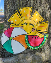 Load image into Gallery viewer, 19" x 17" Summertime Trio Door Hanger Wood Craft Wood Blank