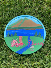 Load image into Gallery viewer, 15" Layered Forest Scene Circle Door Hanger Wood Craft Blank