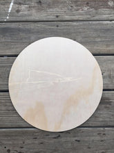 Load image into Gallery viewer, 19” Circle Round Door Hanger Wood Craft Blank