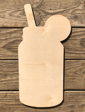 Load image into Gallery viewer, 18” x 9.5" Mason Jar With Straw Door Hanger Wood Craft Blank