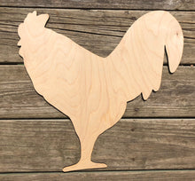 Load image into Gallery viewer, 19” Rooster Door Hanger Wood Cutout