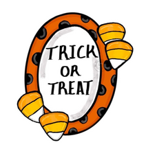 Load image into Gallery viewer, 21" x 20" Candy Corn Frame Door Hanger Wood Cutouts