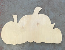 Load image into Gallery viewer, 24” Pumpkin Trio Door Hanger Wood Cutout