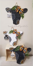 Load image into Gallery viewer, 20” x 16.5” Cow Head Door Hanger Wood Cutout