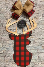 Load image into Gallery viewer, 19" Deer Head Door Hanger Wood Craft Blank