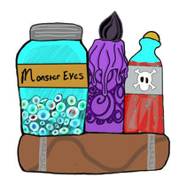 Load image into Gallery viewer, 19” x 17.5” Potions Door Hanger Wood Cutouts