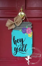 Load image into Gallery viewer, 19" Mason Jar Door Hanger Wood Craft Blank