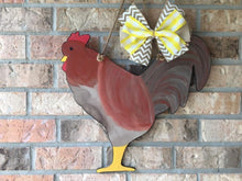 Load image into Gallery viewer, 19” Rooster Door Hanger Wood Cutout