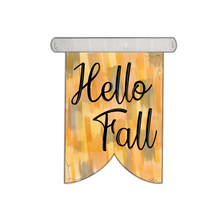 Load image into Gallery viewer, 19” x 16” Pointed Banner Door Hanger Wood Cutout