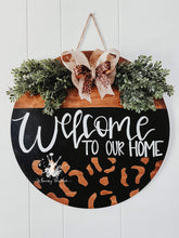 Load image into Gallery viewer, 19” Circle Round Door Hanger Wood Craft Blank