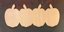 Load image into Gallery viewer, 22” x 9” Pumpkin Row Door Hanger Wood Cutouts