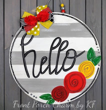 Load image into Gallery viewer, 19” Circle Round Door Hanger Wood Craft Blank