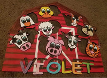 Load image into Gallery viewer, 19" x 18" Custom Name Barn Puzzle Wood Cutout