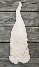 Load image into Gallery viewer, 21” Plain Skinny Gnome Door Hanger Wood Cut Out